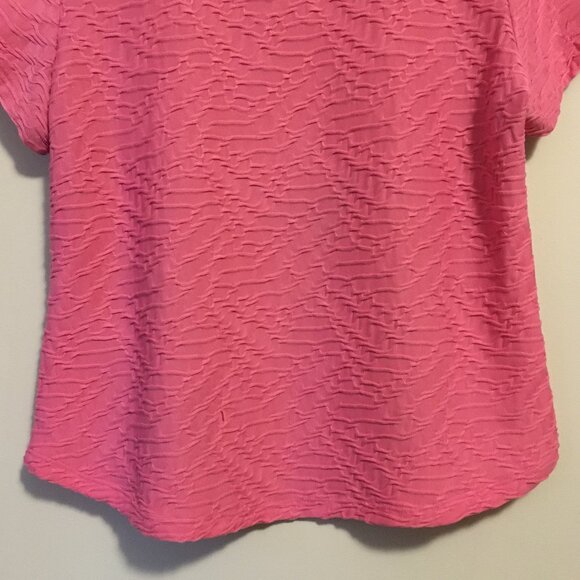 90s Bubblegum Pink Fabric Weave Short Tee - Picture 8 of 16